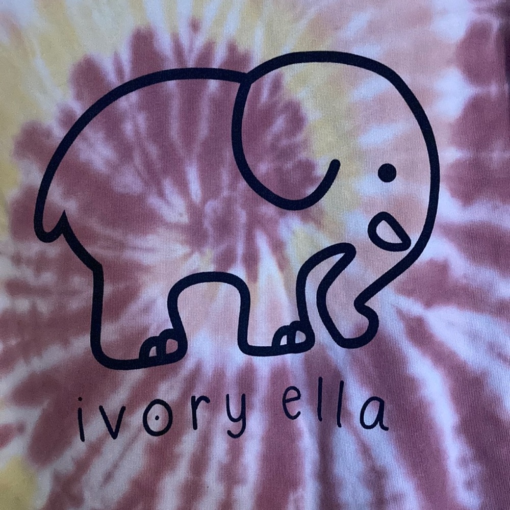 Sweatshirt- Ivory Ella Pink and Yellow tie dye